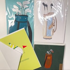 🌟final markdown🌟 Set of four golf birthday cards